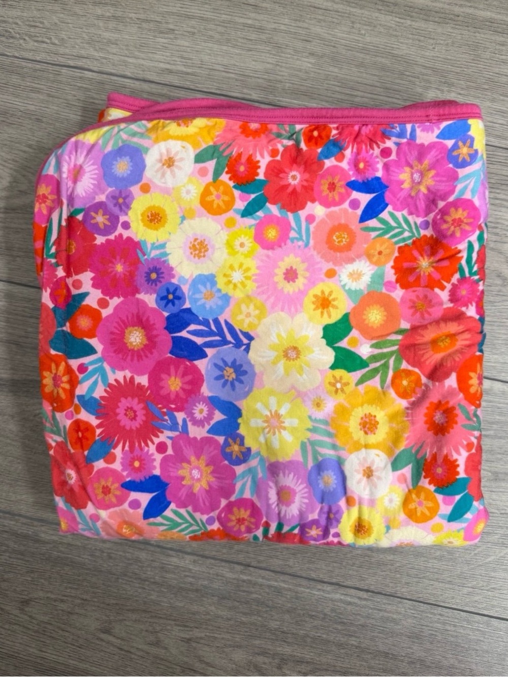 💐Little Sleepies rainbow blooms cloud blanket